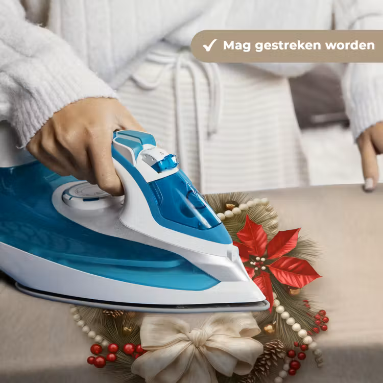 Deurkrans - Strik - Kerst - Rood - Groen Wandkleed katoen klein -sfeer9