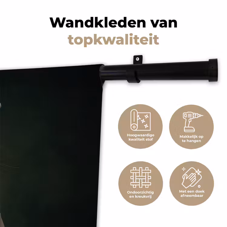 Dier - Kok - Stokstaartje Wandkleed katoen klein -sfeer2