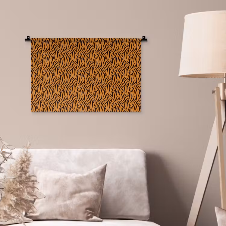 Dier - Oranje - Tijger Wandkleed katoen klein 269 -sfeer4
