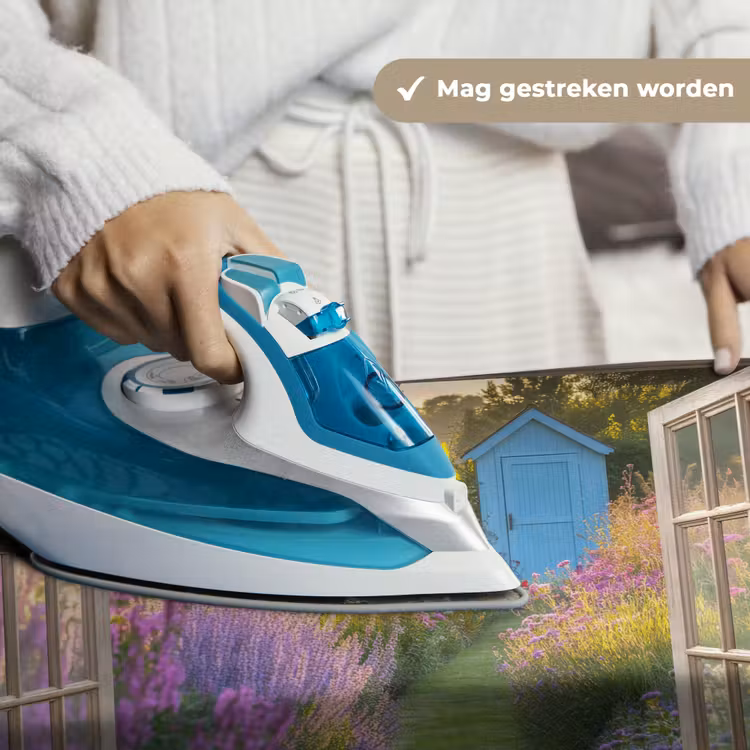 Doorkijk - Bloemen - Raam - Natuur Wandkleed katoen klein -sfeer9