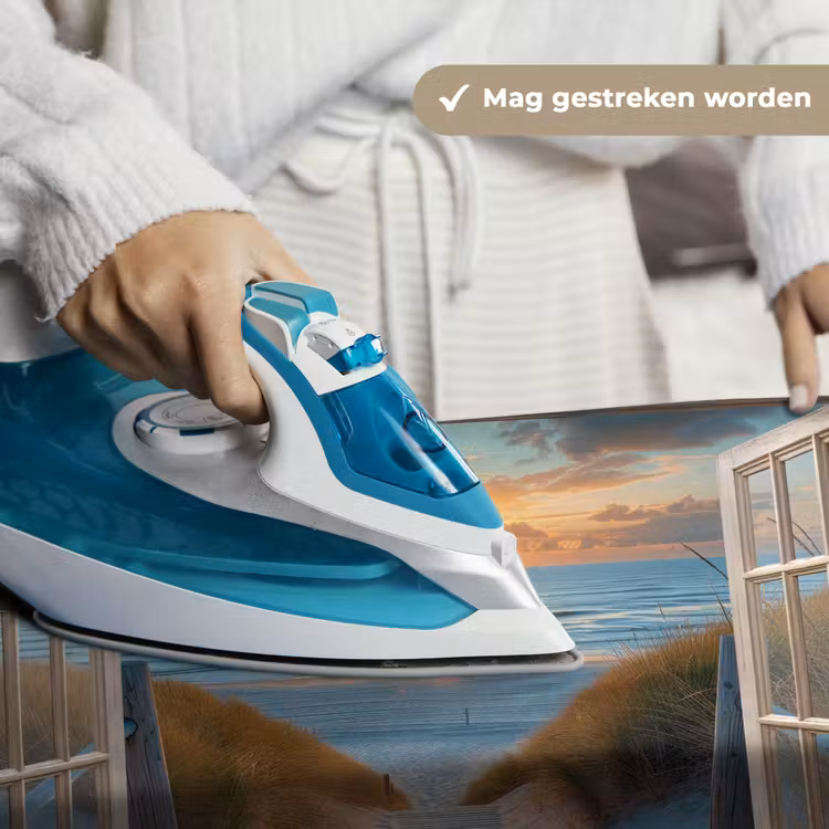 Doorkijk - Strand - Pad - Zonsondergang Wandkleed katoen klein -sfeer9