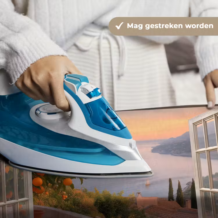 Doorkijk - Uitzicht - Meer - Landschap Wandkleed katoen klein -sfeer9