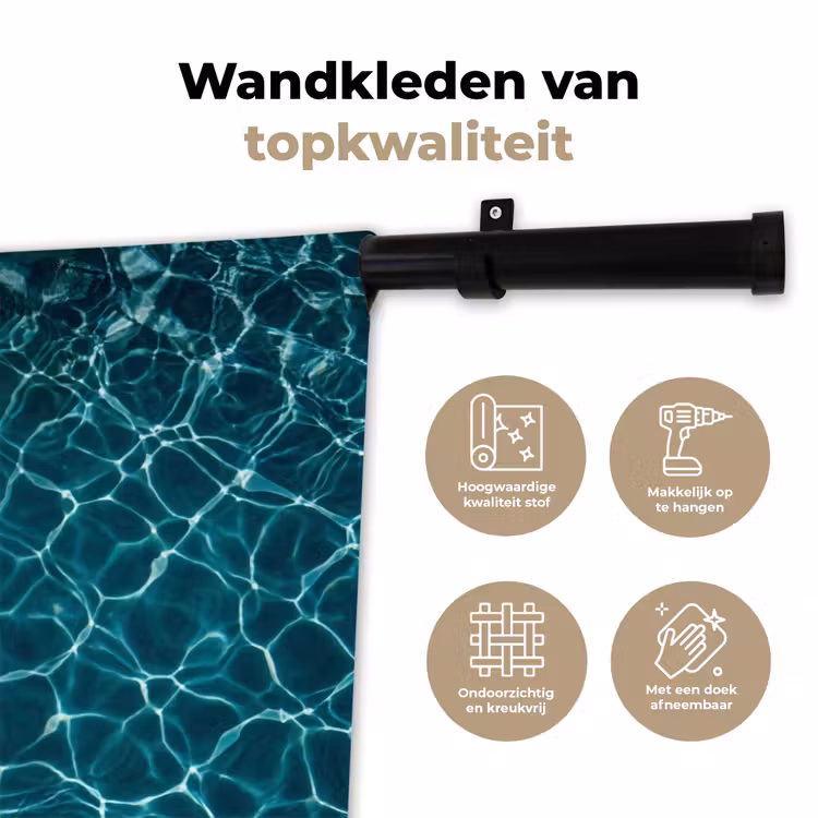 Drijvend - Zwemband - Water Wandkleed katoen klein -sfeer2