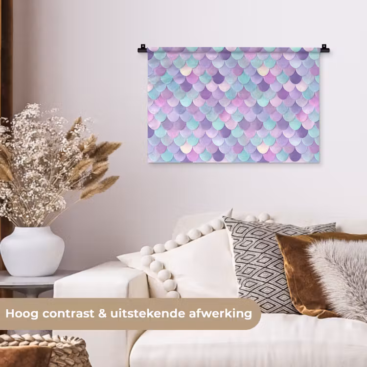 Dromerig - Zeemeermin - Pastel Wandkleed katoen klein 269 -sfeer1