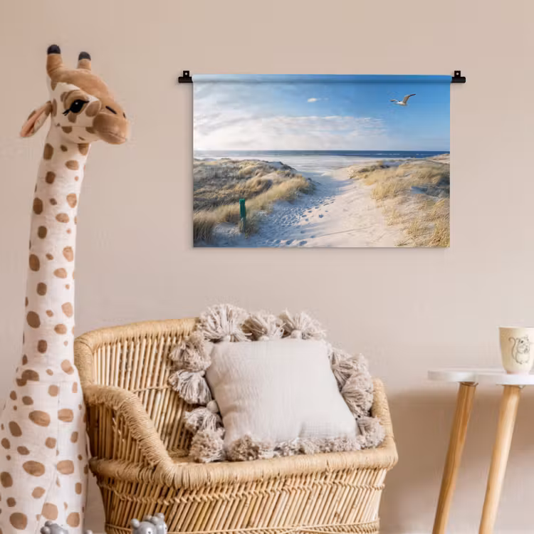 Duin - Meeuw - Strand - Zee - Zon Wandkleed katoen klein -wsfeer5_kind