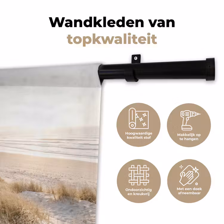 Duinen - Strand - Beige Wandkleed katoen klein -sfeer2