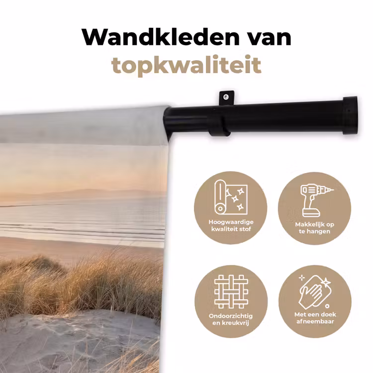 Duinen - Strand - Zee Wandkleed katoen klein -sfeer2