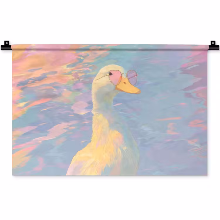 Eend - Zonnebril - Water Wandkleed katoen klein -zz3d