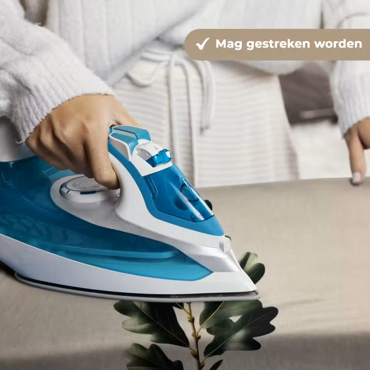 Eikenbladeren - Beige - Groen - Golvende randen Wandkleed katoen klein -sfeer9