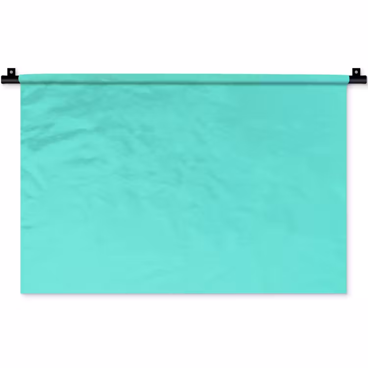 Electric - Cyan - Turkoois Wandkleed katoen klein 269 -zz3d
