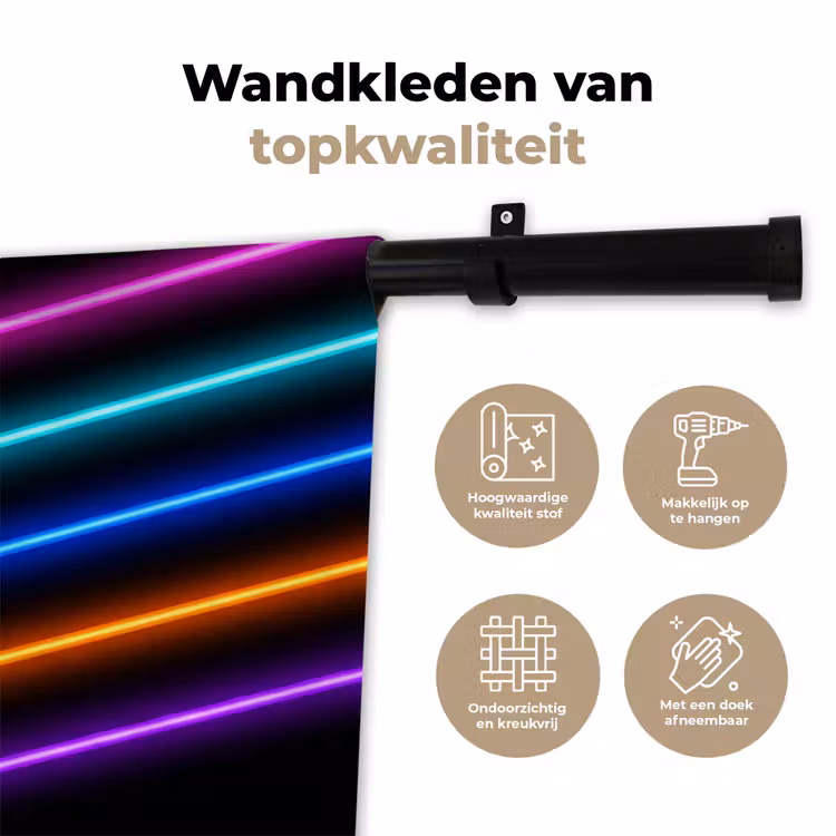 Esthetiek - Retro - Neon Wandkleed katoen klein -sfeer2