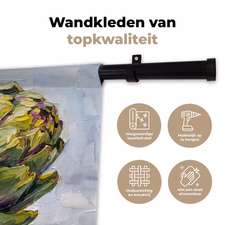 Wandkleed - Eten - Artisjok - Modern - Eten - Artisjok - Modern Wandkleed katoen klein