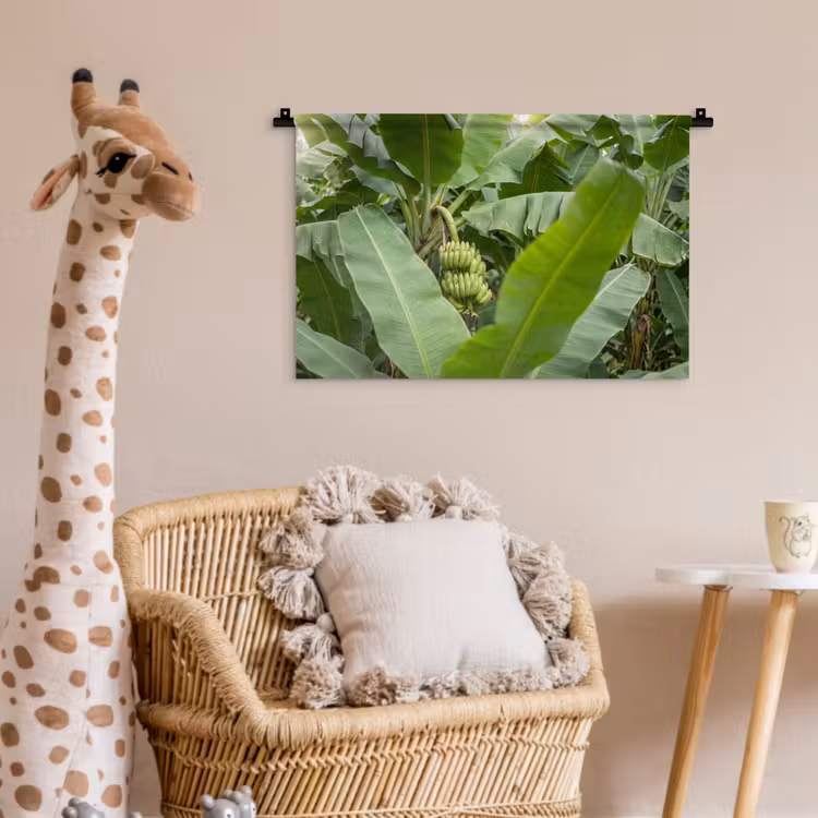 Eten - Bananen - Plantage - Groen Wandkleed katoen klein -wsfeer5_kind