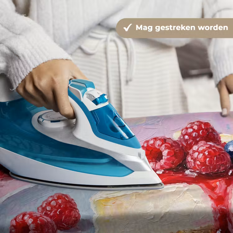 Eten - Cheesecake - Bessen - Abstract - Roze Wandkleed katoen klein -sfeer9