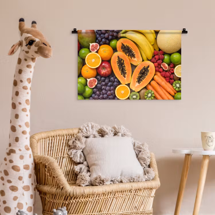 Eten - Fruit - Groenten - Vers - Kleurrijk Wandkleed katoen klein -wsfeer5_kind