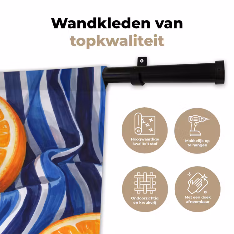 Wandkleed - Eten - Fruit - Oranje - Eten - Fruit - Oranje Wandkleed katoen klein