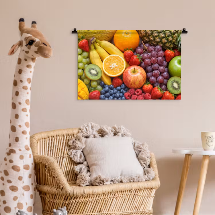 Eten - Fruit - Vers - Kleurrijk - Voeding Wandkleed katoen klein -wsfeer5_kind