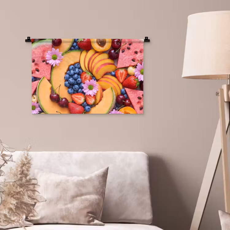 Eten - Fruit - Zomer - Kleurrijk Wandkleed katoen klein -sfeer4