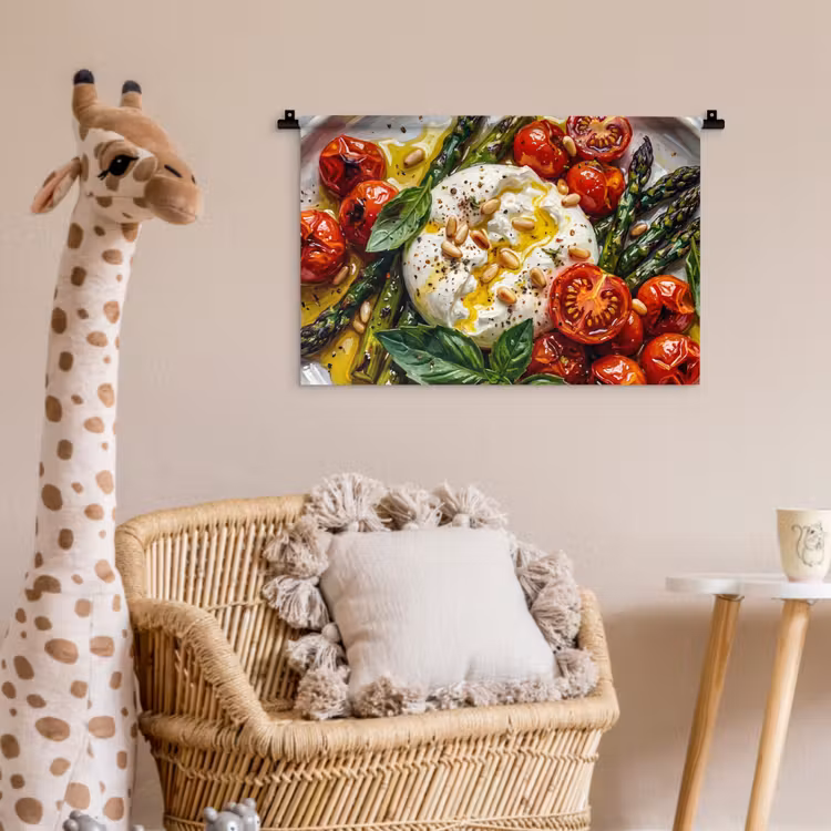 Eten - Groenten - Kaas - Modern - Vers Wandkleed katoen klein -wsfeer5_kind