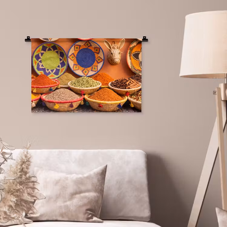 Wandkleed - Eten - Kleurrijk - Cultuur - Eten - Kleurrijk - Cultuur Wandkleed katoen klein