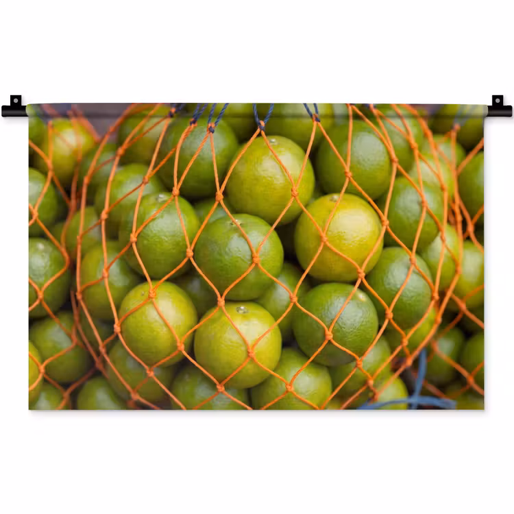 Eten - Net - Groen - Markt Wandkleed katoen klein -zz3d