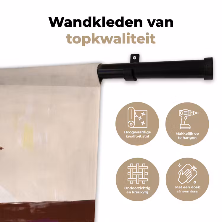 Eten - Schaal - Stilleven - Modern - Rood Wandkleed katoen klein -sfeer2