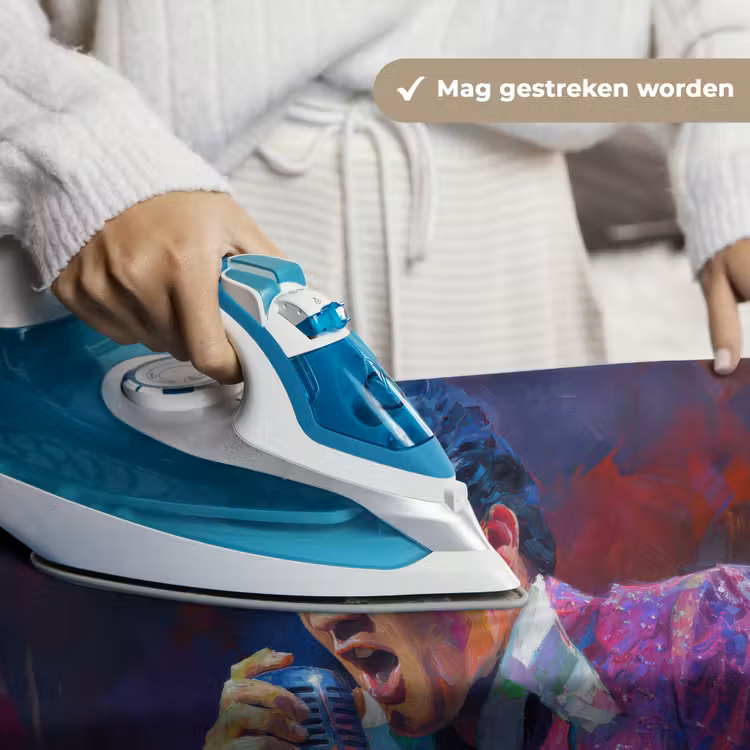Expressief - Microfoon - Paars Wandkleed katoen klein -sfeer9