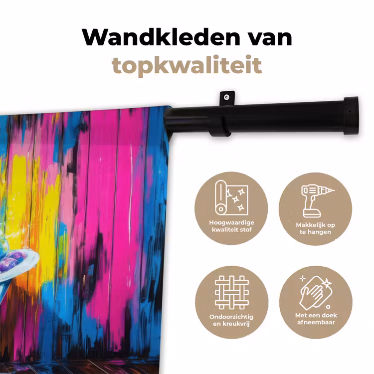 Ezel - Badkuip - Roze - Schuim Wandkleed katoen klein -sfeer2