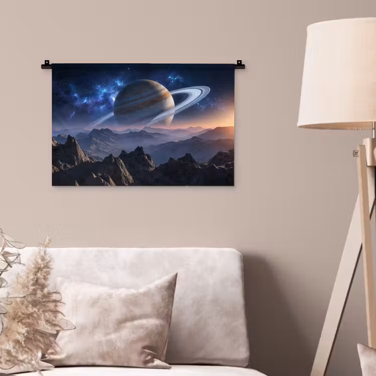 Fantasy - Kosmos - Landschap Wandkleed katoen klein -sfeer4