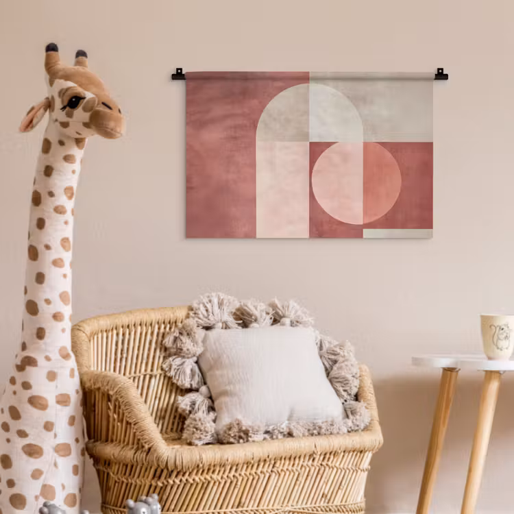 Figuren - Abstract - Roze Wandkleed katoen klein -wsfeer5_kind