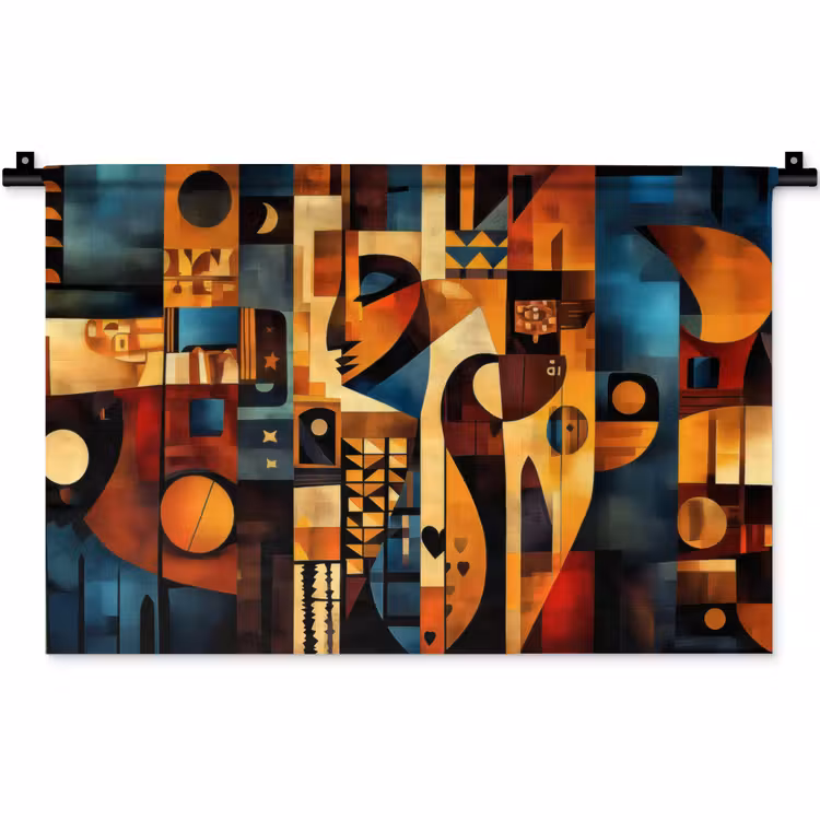 Figuren - Abstract - Symbolen Wandkleed katoen klein -zz3d