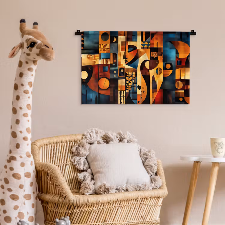 Figuren - Abstract - Symbolen Wandkleed katoen klein -wsfeer5_kind