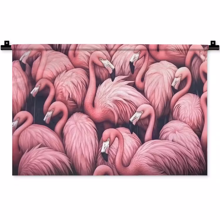 Flamingo - Roze - Dieren Wandkleed katoen klein -zz3d