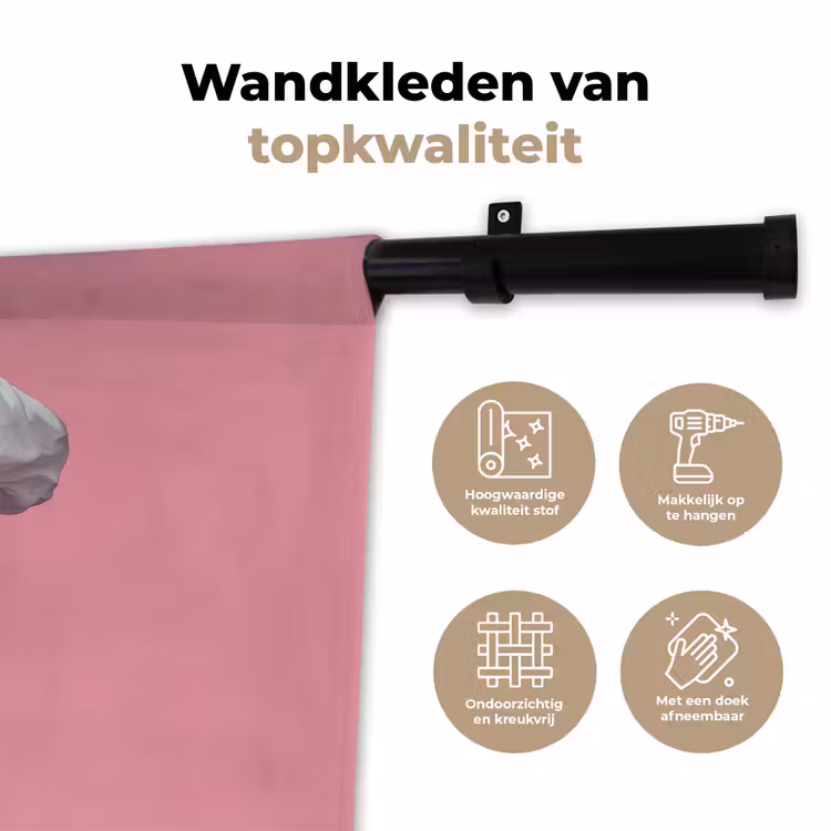 Flamingo - Roze - Koksmuts - Vogel Wandkleed katoen klein -sfeer2