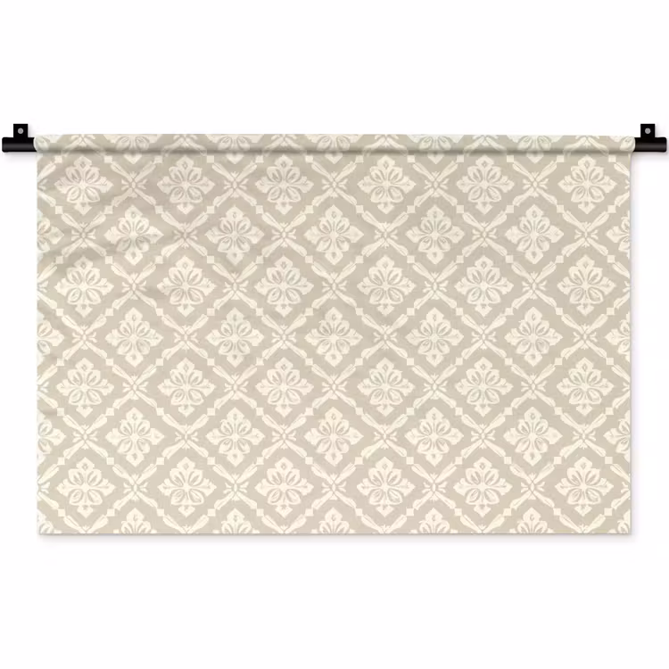 Floraal - Ornament - Beige Wandkleed katoen klein 269 -zz3d