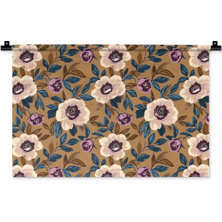 Floraal - Stilleven - Kleurrijk Wandkleed katoen klein 269 -zz3d