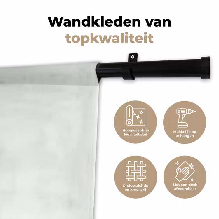 Focus - Beige - Roze - Smiley Wandkleed katoen klein -sfeer2