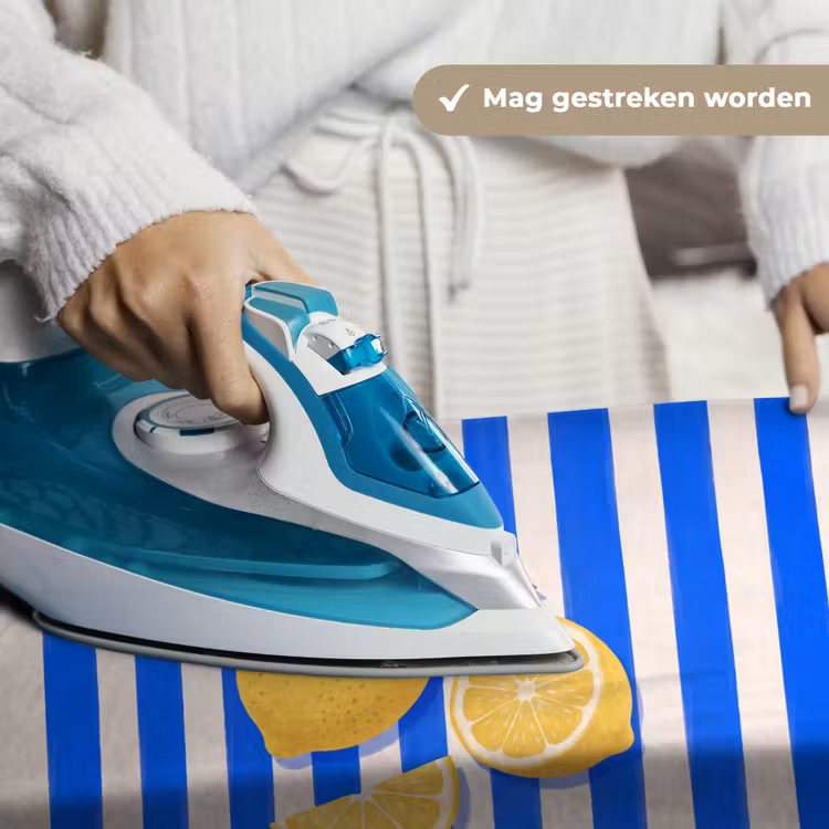 Fruit - Citroen - Zomer - Geel - Blauw Wandkleed katoen klein -sfeer9
