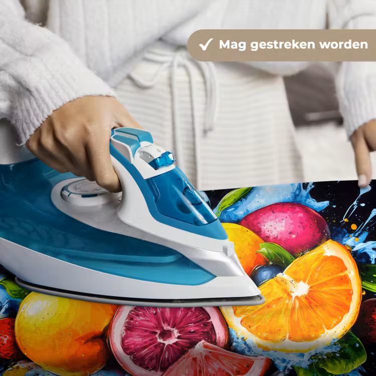 Fruit - Graffiti - Kleurrijk - Sinaasappel - Aardbei - Abstract Wandkleed katoen klein -sfeer9