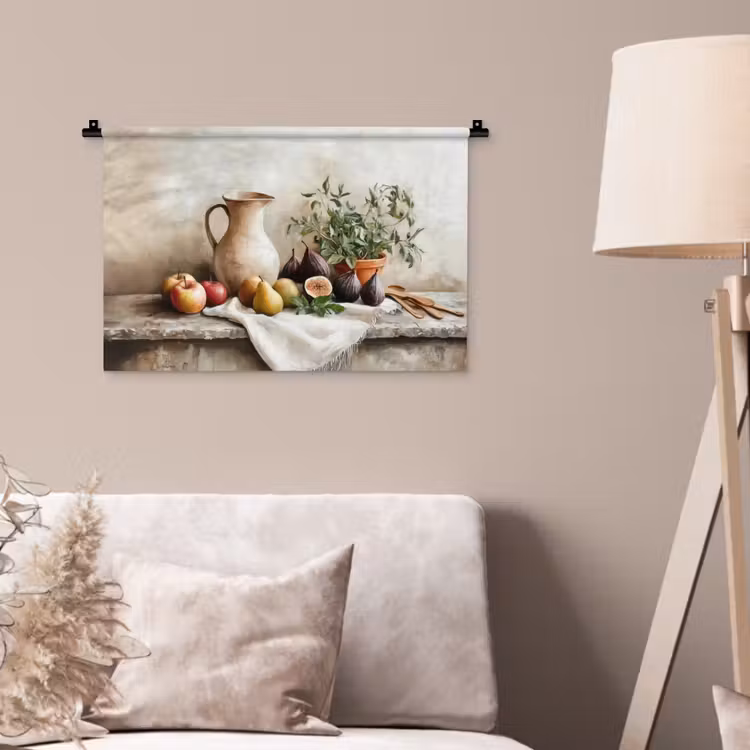 Fruit - Kruiden - Landelijk Wandkleed katoen klein -sfeer4