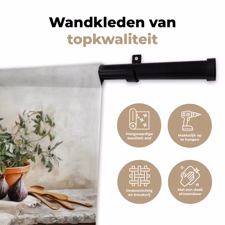 Fruit - Kruiden - Landelijk Wandkleed katoen klein -sfeer2