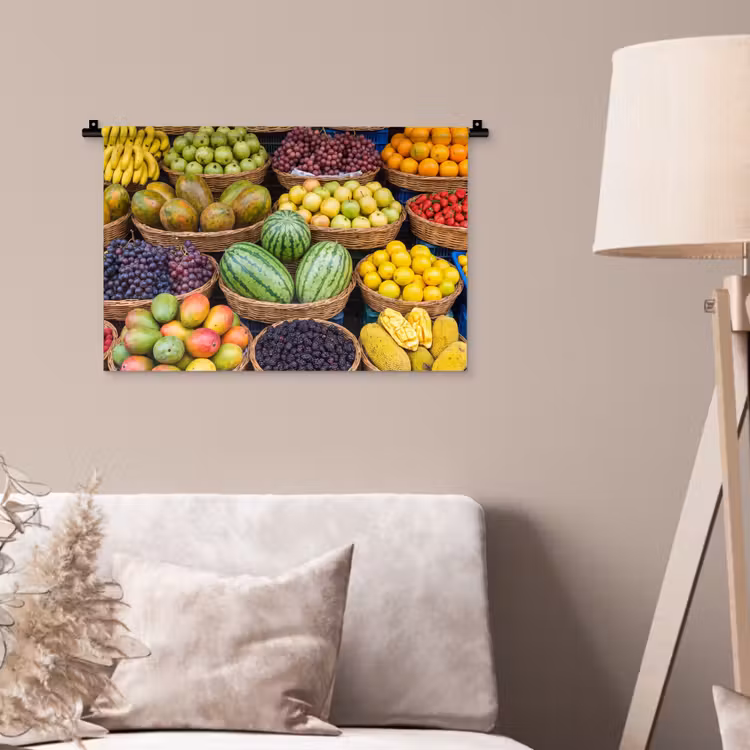 Wandkleed - Fruit - Markt - Kleurrijk - Fruit - Markt - Kleurrijk Wandkleed katoen klein