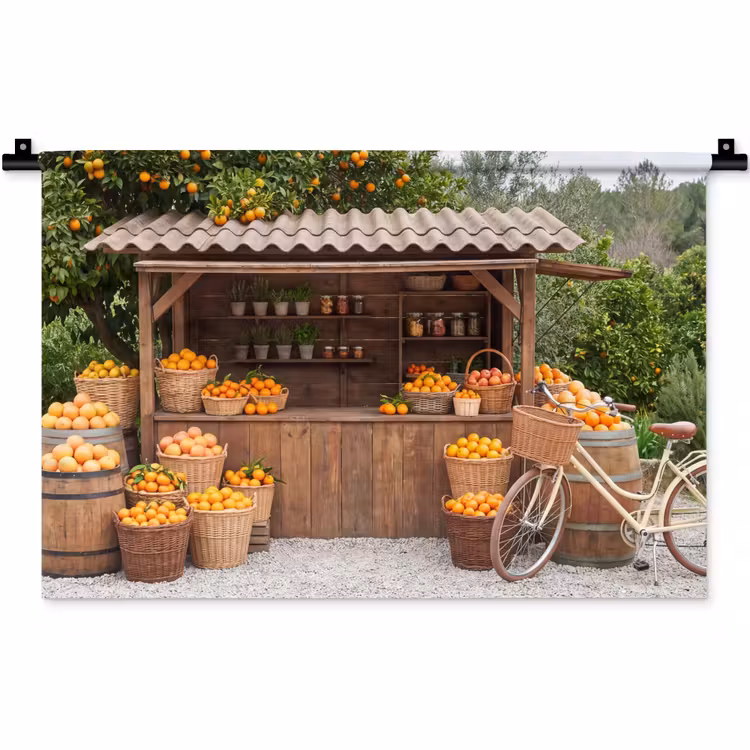 Wandkleed - Fruit - Markt - Landelijk - Fruit - Markt - Landelijk Wandkleed katoen klein