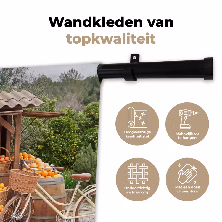 Wandkleed - Fruit - Markt - Landelijk - Fruit - Markt - Landelijk Wandkleed katoen klein