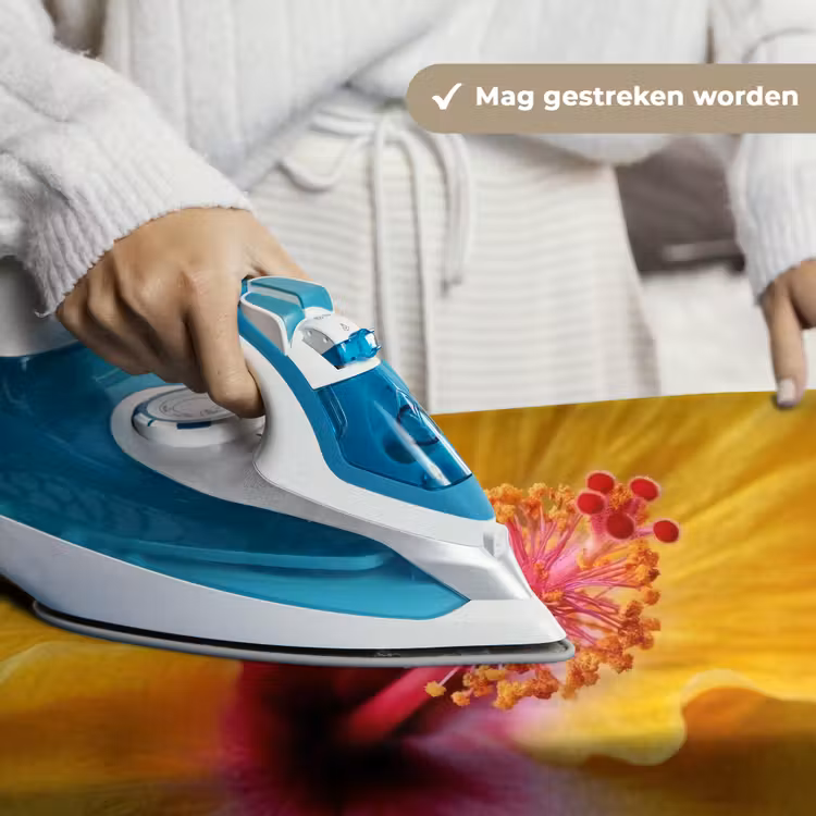 Geel - Hibiscus - Tropisch Wandkleed katoen klein -sfeer9