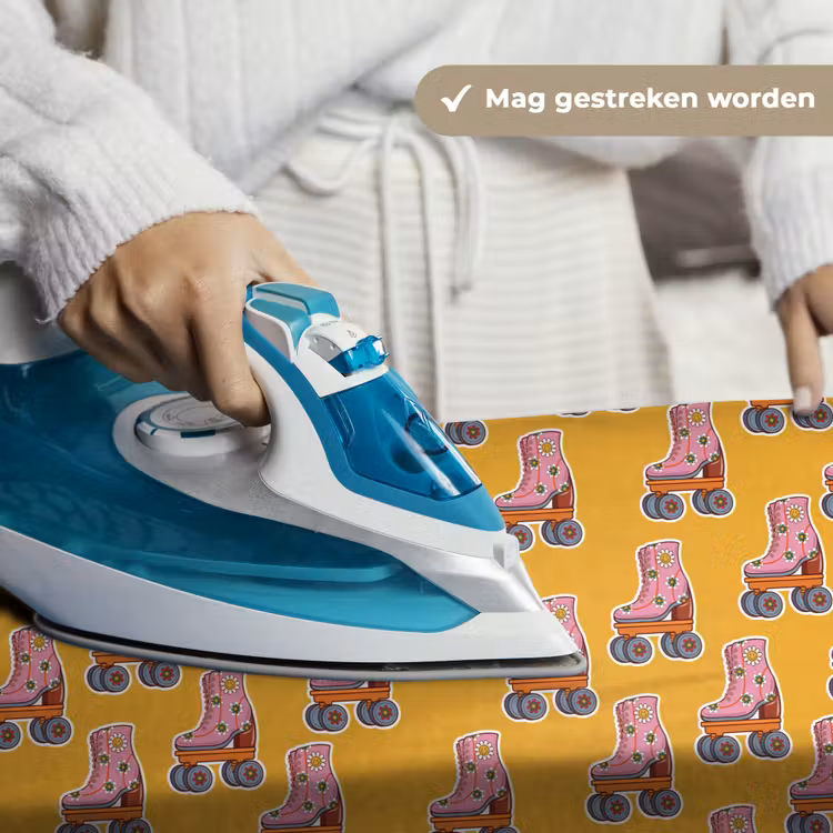 Geel - Rolschaatsen - Patroon Wandkleed katoen klein 269 -sfeer9