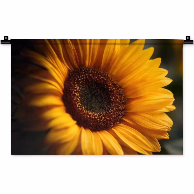 Geel - Zonnebloem - Zomers Wandkleed katoen klein -zz3d
