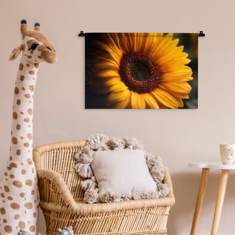 Geel - Zonnebloem - Zomers Wandkleed katoen klein -wsfeer5_kind