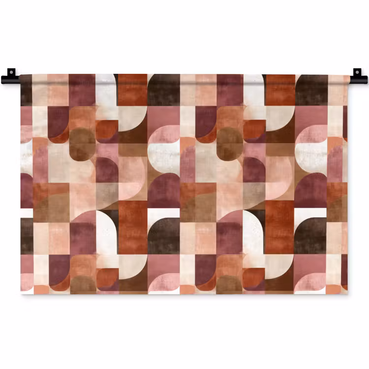Geometrie - Modern - Retro Wandkleed katoen klein 269 -zz3d