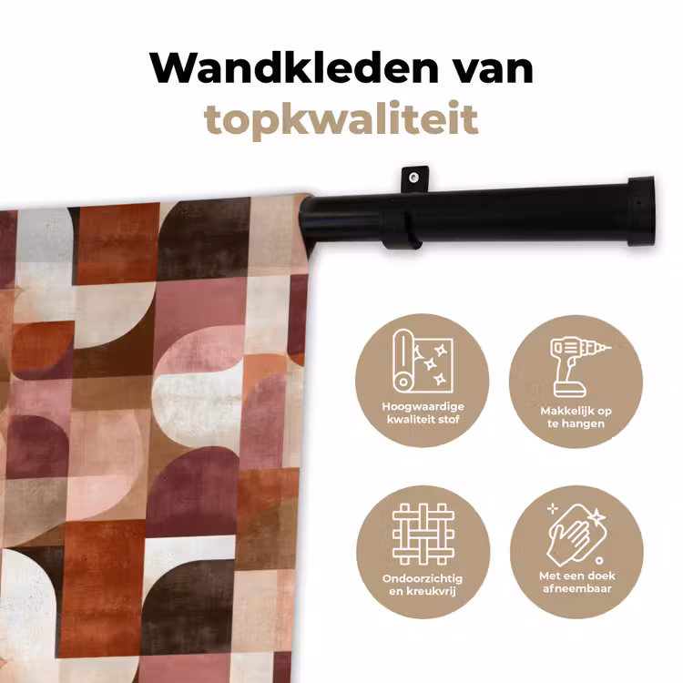 Geometrie - Modern - Retro Wandkleed katoen klein 269 -sfeer2